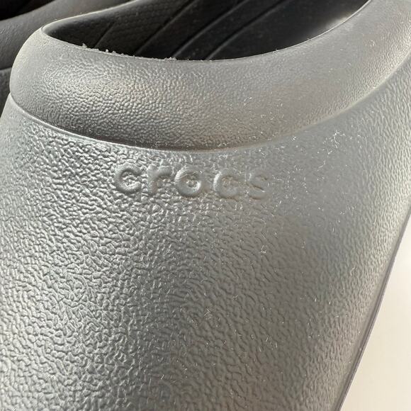 Crocs On the Clock Work Slip On Men's 8 Women's 10 Black Work Shoes Healthcare - Picture 2 of 10